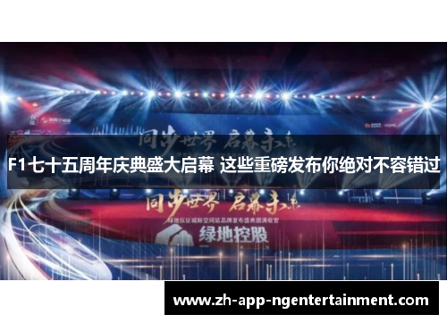 F1七十五周年庆典盛大启幕 这些重磅发布你绝对不容错过