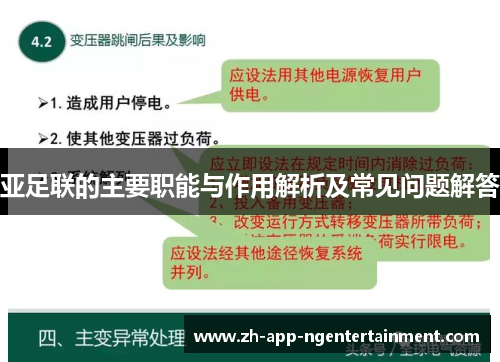 亚足联的主要职能与作用解析及常见问题解答
