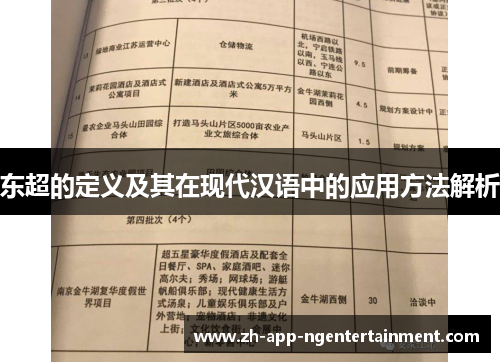 东超的定义及其在现代汉语中的应用方法解析